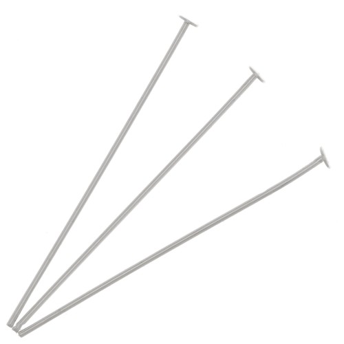 30x0.6mm 925 Sterling Silver Head pins x10