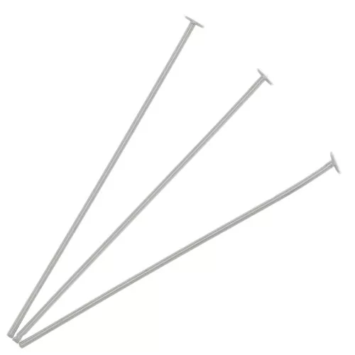 30x0.6mm 925 Sterling Silver Head pins x10