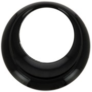 44mm Opaque resin hollow circle pendant - Black x1|raw }}