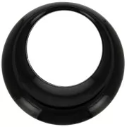 44mm Opaque resin hollow circle pendant - Black x1