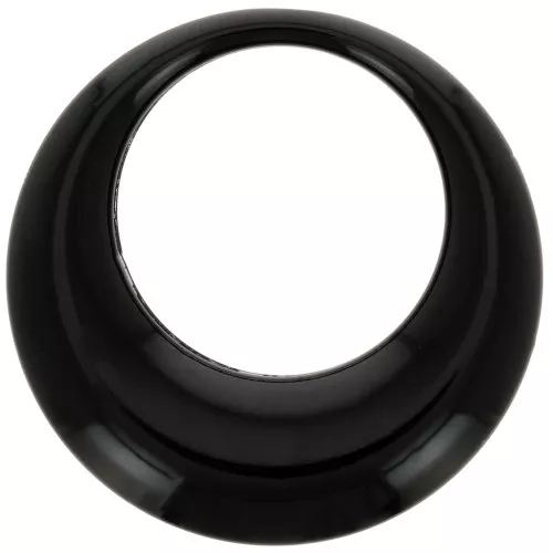 44mm Opaque resin hollow circle pendant - Black x1