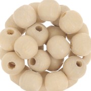 Wooden round beads 6mm Beige x25|raw }}