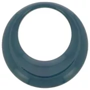 44mm Opaque resin hollow circle pendant - Peacock blue x1