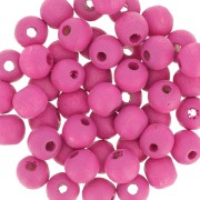 Wooden round beads 6mm Rose x25|raw }}