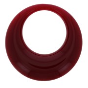 34.5mm Opaque resin hollow circle pendant - Burgundy x1|raw }}