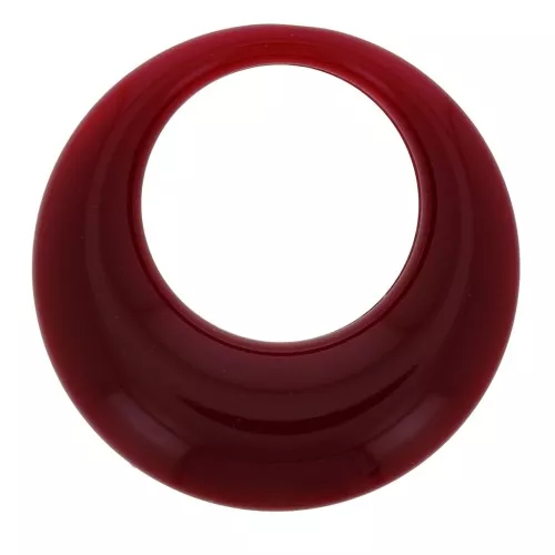34.5mm Opaque resin hollow circle pendant - Burgundy x1