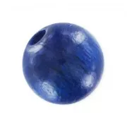 Wooden round beads 6mm blue x25