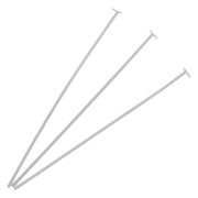 30x0.5mm 925 Sterling Silver Head pins x10|raw }}