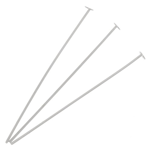 30x0.5mm 925 Sterling Silver Head pins x10
