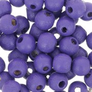 Wooden round beads 6mm Violet x25|raw }}