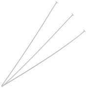 50x0.5mm 925 Sterling Silver Head pins x10