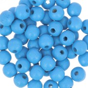Wooden round beads 6mm Turquoise x25