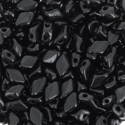 6x4mm Mini Gemduo 2-hole Glass beads - Jet x5g