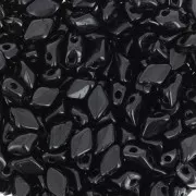 6x4mm Mini Gemduo 2-hole Glass beads - Jet x5g