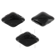 6x4mm Mini Gemduo 2-hole Glass beads - Jet x5g