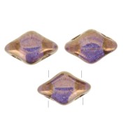 6x4mm Mini Gemduo 2-hole Glass beads -- Gold Bronze x5g