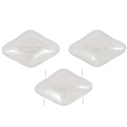 6x4mm Mini Gemduo 2-hole Glass beads - Opaque White Luster x5g