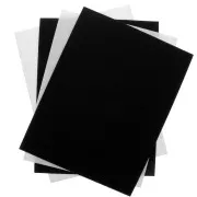 28x22cm - Felt embroidery sheets - White - Black x4