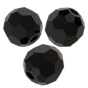 4mm Preciosa Crystal Round Faceted beads - Jet x20