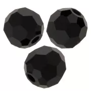 4mm Preciosa Crystal Round Faceted beads - Jet x20