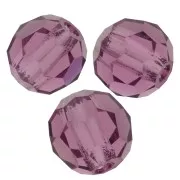 4mm Preciosa Crystal Round Faceted beads - Amethyst x20