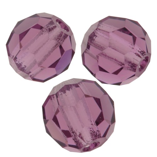 4mm Preciosa Crystal Round Faceted beads - Amethyst x20