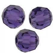 4mm Preciosa Crystal Round Faceted beads - Deep Tanzanite x20