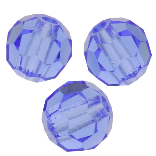 4mm Preciosa Crystal Round faceted beads - Sapphire x20