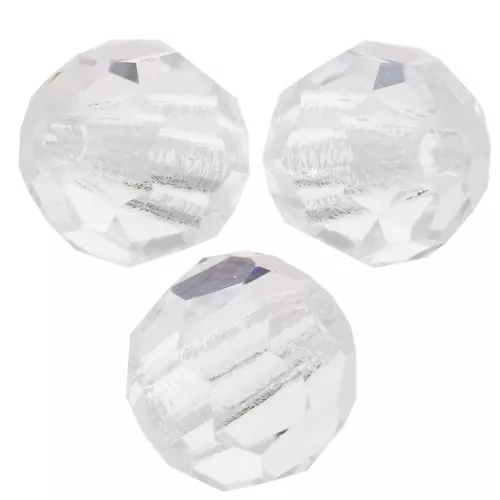 4mm Preciosa Crystal Round beads faceted - Crystal x20