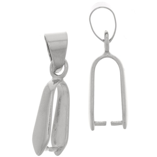 25mm Loop bail - Rhodium Tone x1