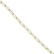 4.4mm Rectangle mesh Chain - 3 microns Gold plated x20cm