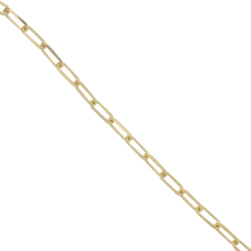 4.4mm Rectangle mesh Chain - 3 microns Gold plated x20cm