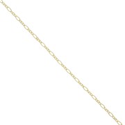 2.7mm fancy mesh Chain Figaro (1x3) 3 microns Gold plated x50 cm