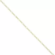 2.7mm fancy mesh Chain Figaro (1x3) 3 microns Gold plated x50 cm