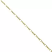3.4mm Fancy mesh chain - 3 micron gold plated chain (1x3) x50 cm