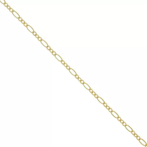 3.4mm Fancy mesh chain - 3 micron gold plated chain (1x3) x50 cm