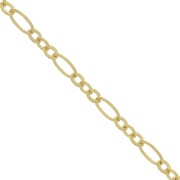 3.4mm Fancy mesh chain - 3 micron gold plated chain (1x3) x50 cm