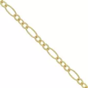 3.4mm Fancy mesh chain - 3 micron gold plated chain (1x3) x50 cm