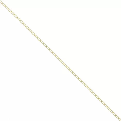 1.95mm Oval cable mesh chain - 3 microns Gold plated x50cm