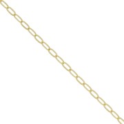 1.95mm Oval cable mesh chain - 3 microns Gold plated x50cm