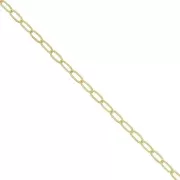 1.95mm Oval cable mesh chain - 3 microns Gold plated x50cm