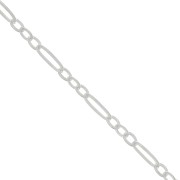 2.5mm 925 Sterling Silver Fancy Chain (1x3) x50cm
