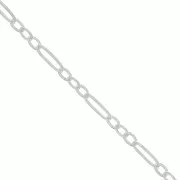 2.5mm 925 Sterling Silver Fancy Chain (1x3) x50cm