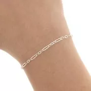 2.5mm 925 Sterling Silver Fancy Chain (1x3) x50cm