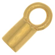 2mm Cord ends - 3 micron gold plated x4|raw }}