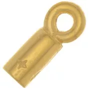 2mm Cord end - 3 microns Gold plated x1
