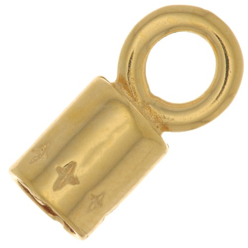 3.5mm Cord end - 3 microns Gold plated x1