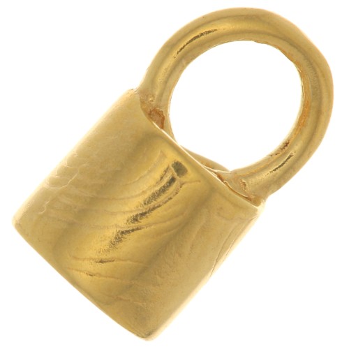 4mm Cord End - 3 Micron Gold Plated x1