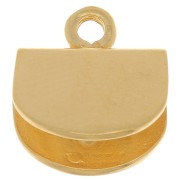 10.5x10mm Half moon clamp terminator - 3 microns Gold plated x1|raw }}