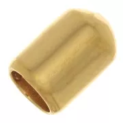 End caps for 4mm cord - 3 micron gold plated x1